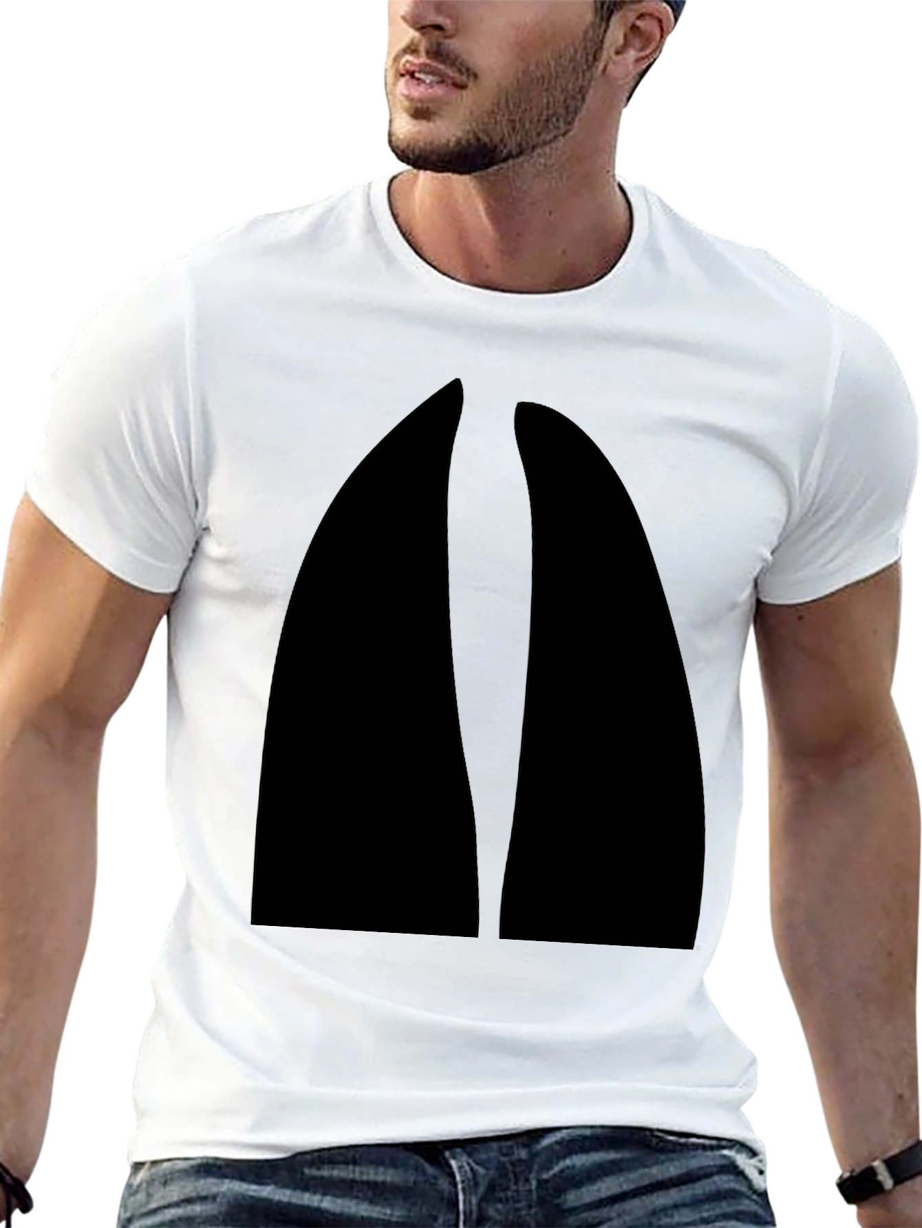 Geometric Black T-Shirt - Modern Minimalist Tee