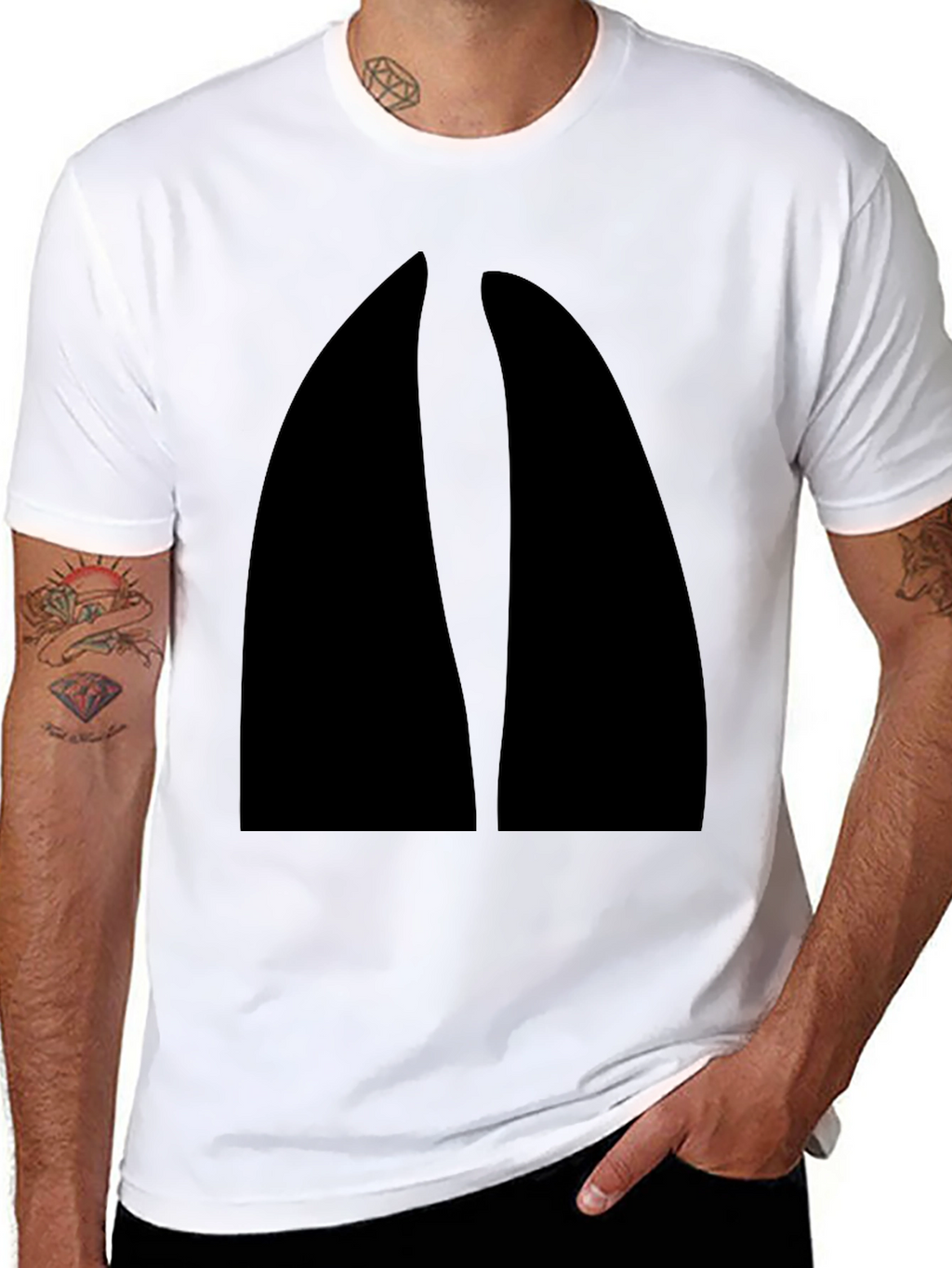Geometric Black T-Shirt - Modern Minimalist Tee