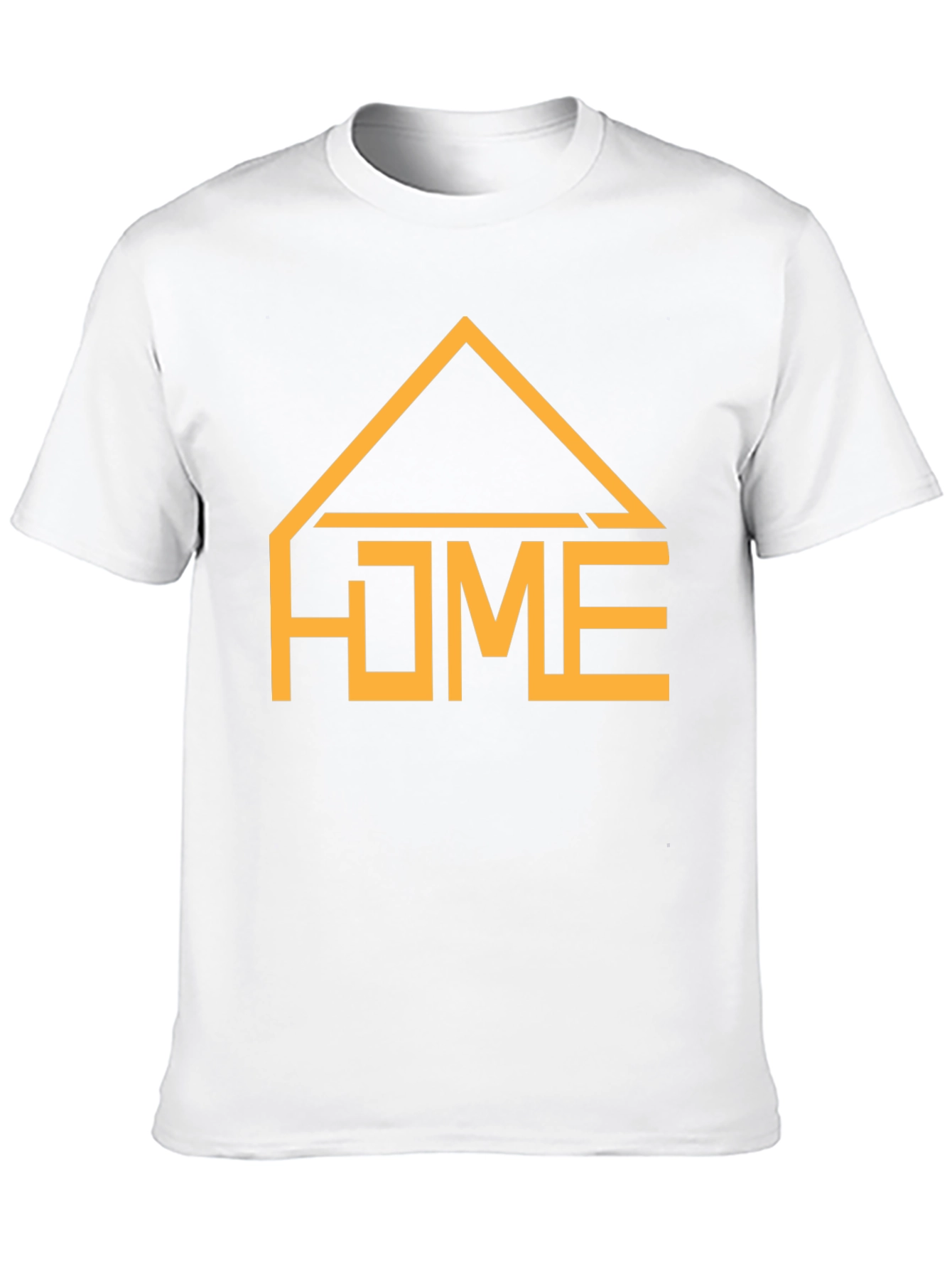 Geometric HOME Graphic Tee - Casual Black T-Shirt