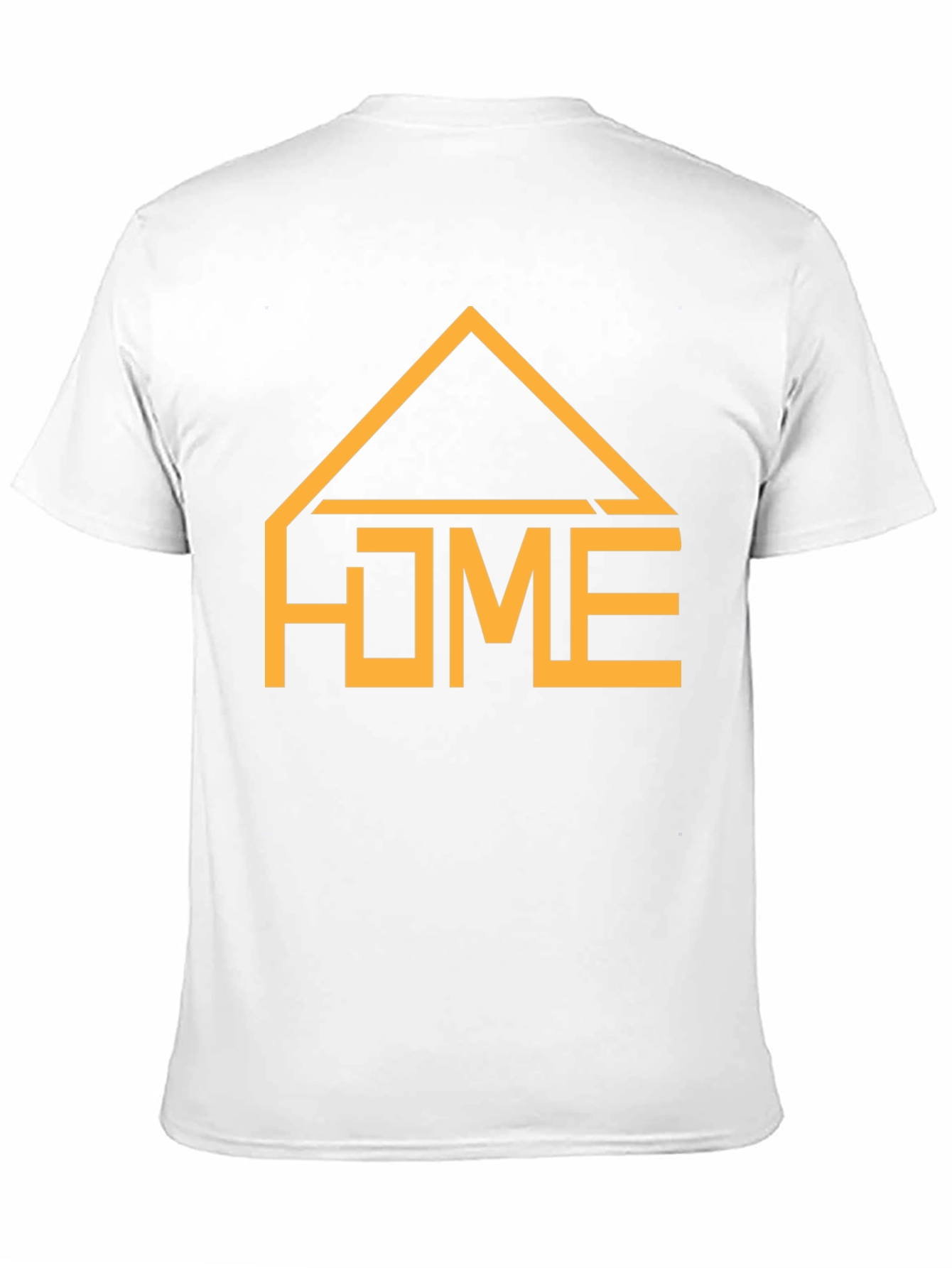 Geometric HOME Graphic Tee - Casual Black T-Shirt