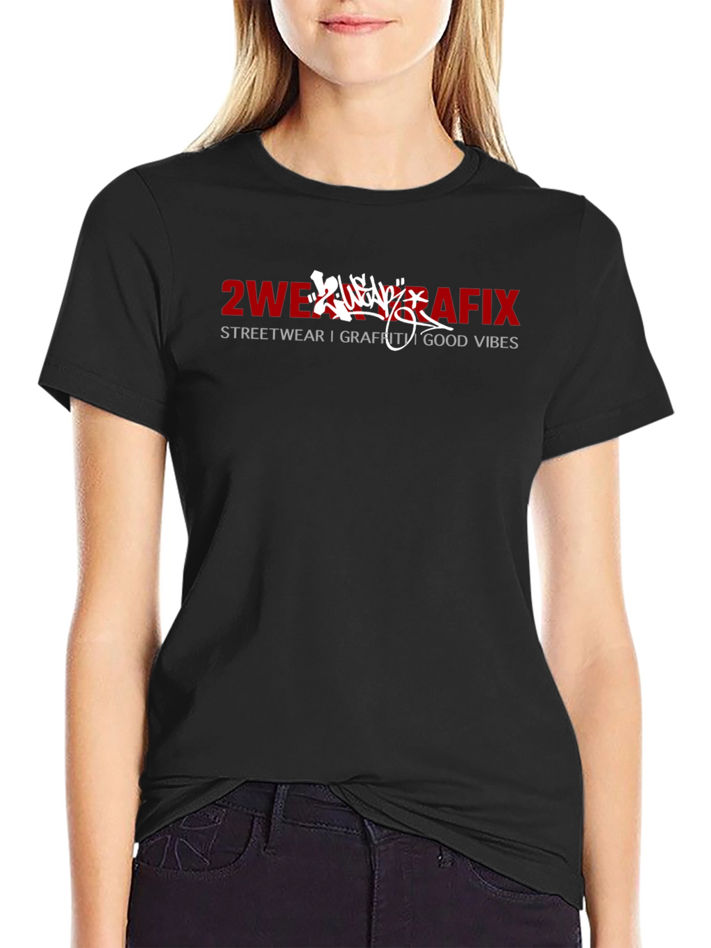 2WE Grafix Black T-Shirt - Streetwear Good Vibes