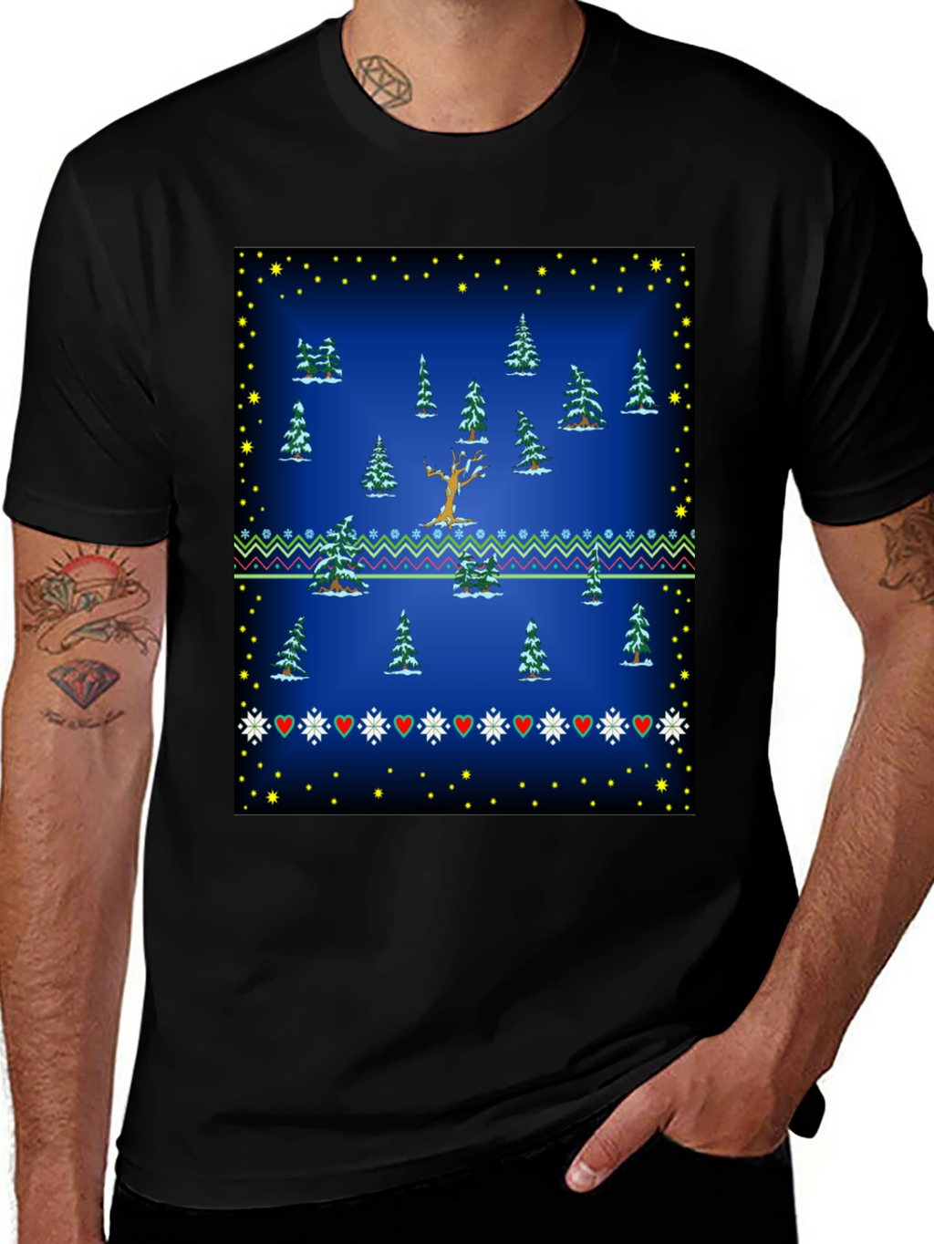 Winter Forest Tee - Festive Holiday Style