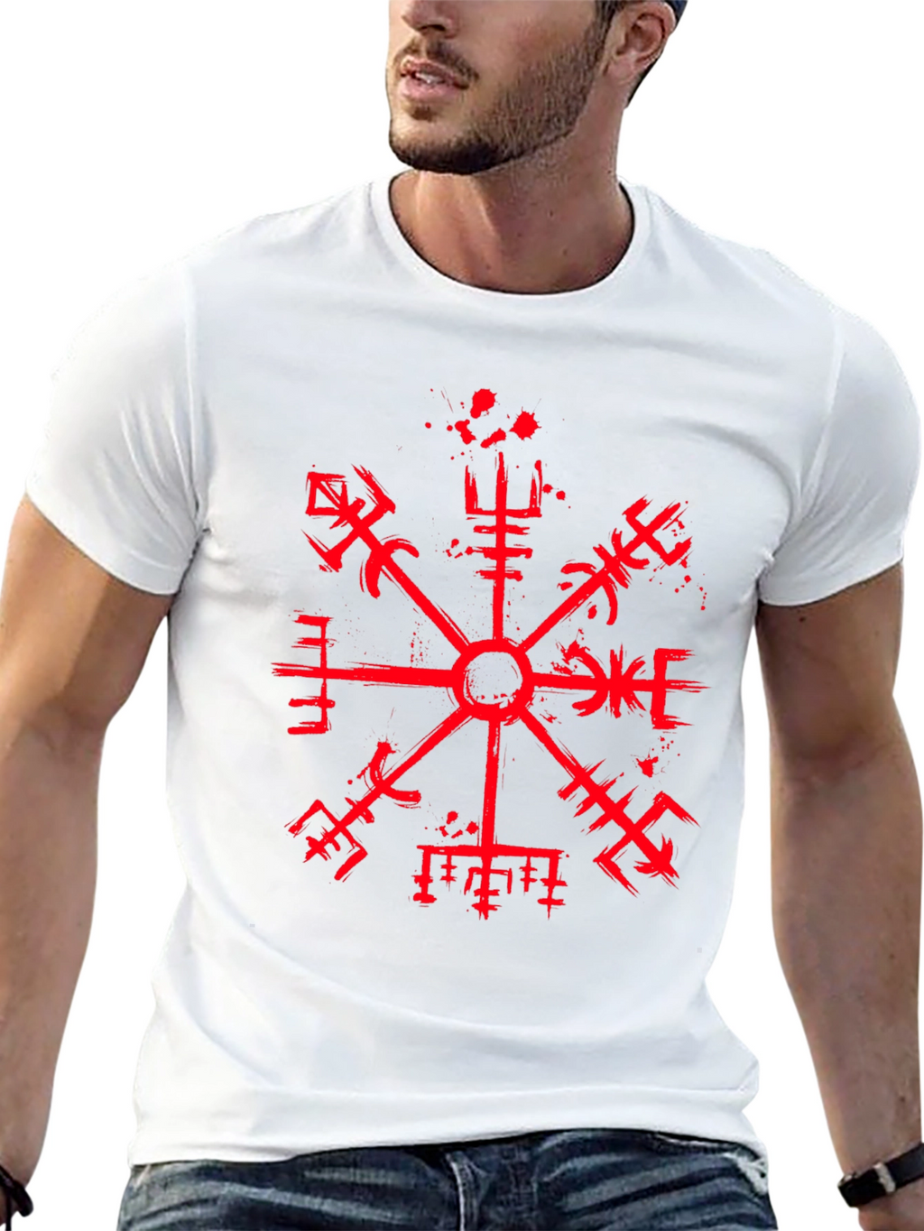 Viking Compass Black Graphic Tee