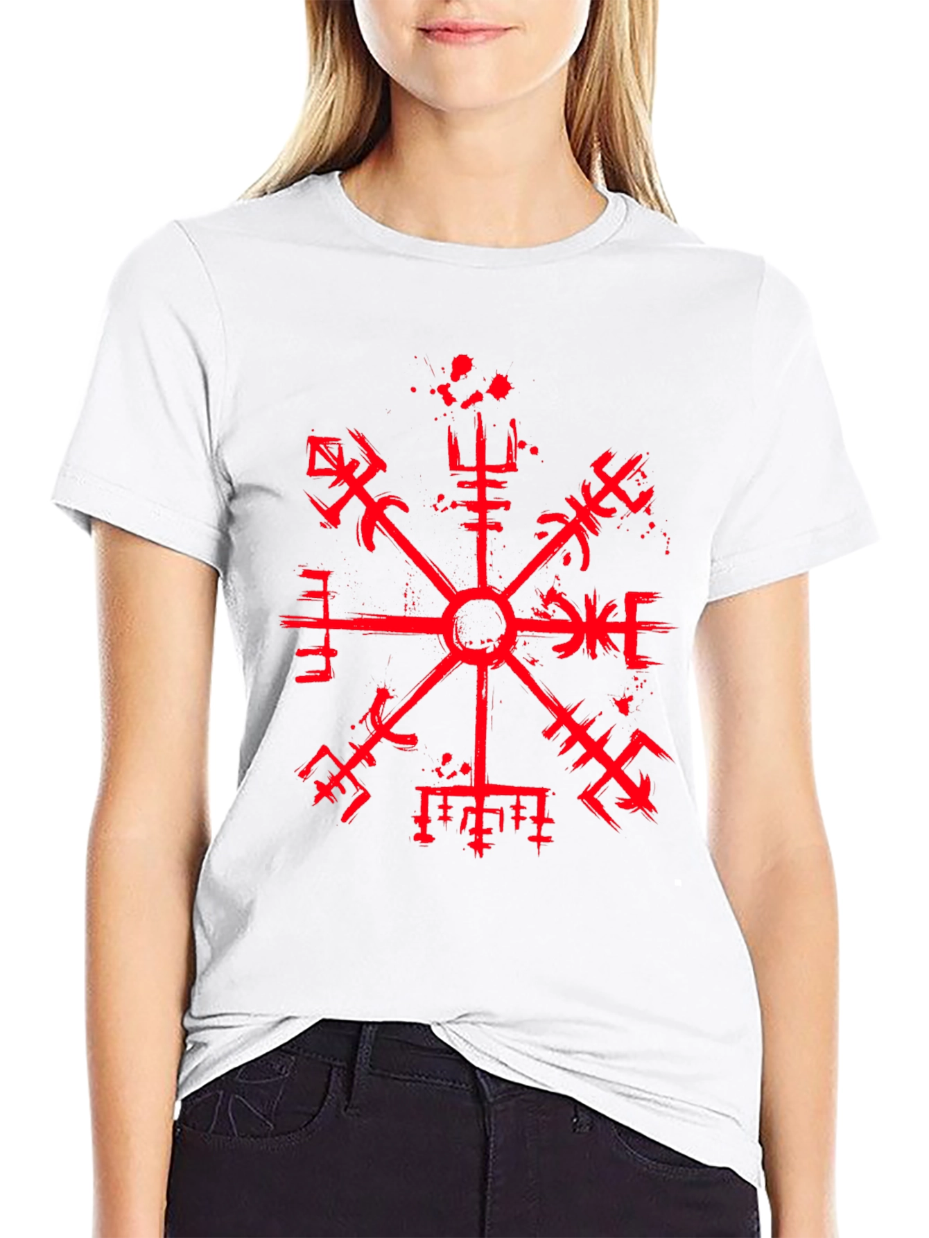 Viking Compass Black Graphic Tee