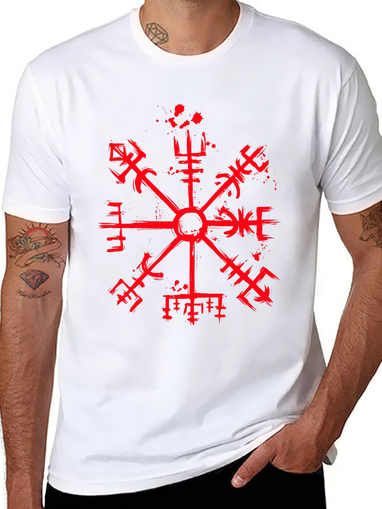 Viking Compass Black Graphic Tee