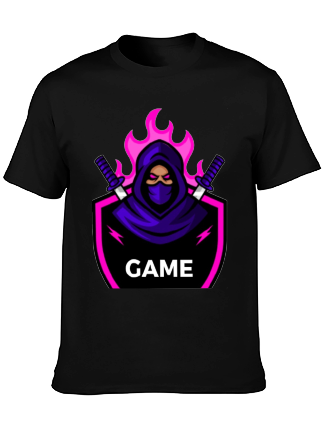 Gaming Ninja Graphic T-Shirt - Black