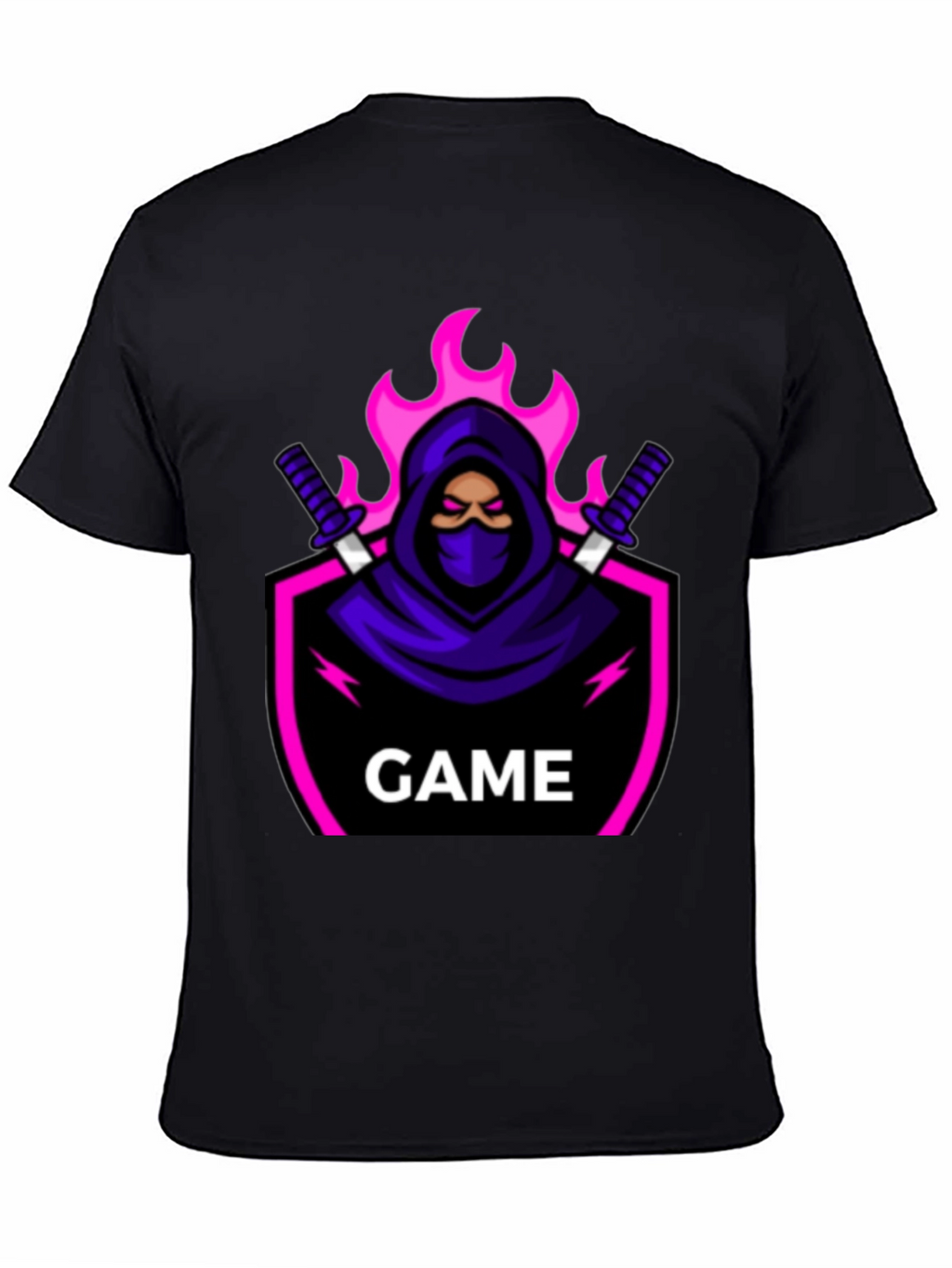 Gaming Ninja Graphic T-Shirt - Black