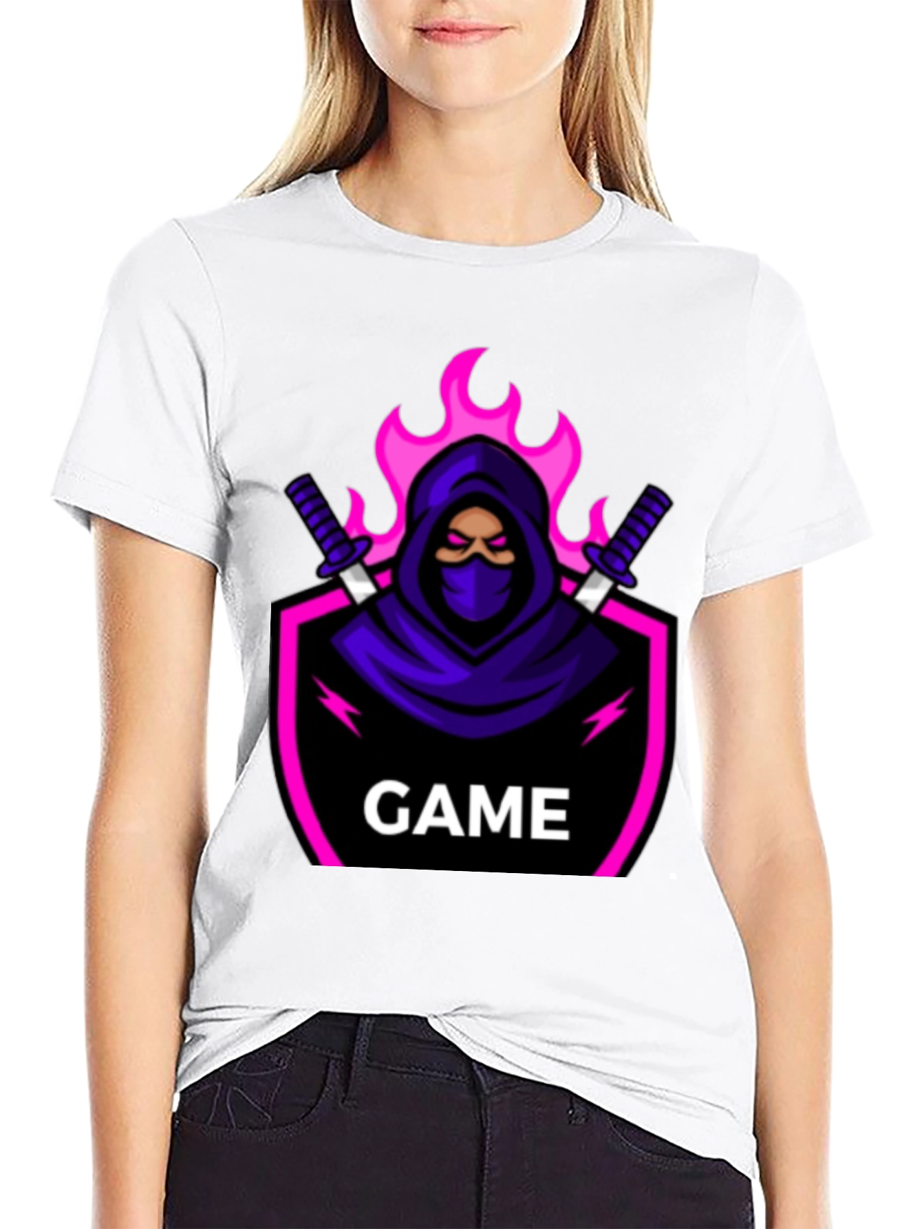 Gaming Ninja Graphic T-Shirt - Black