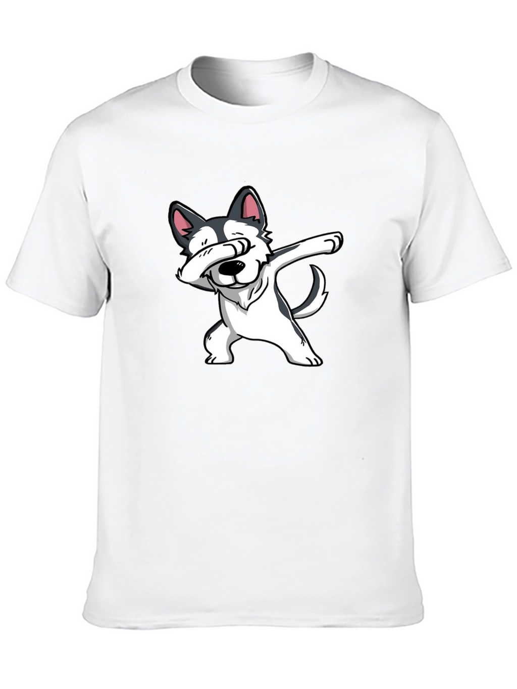 Dabbing Husky Graphic T-Shirt