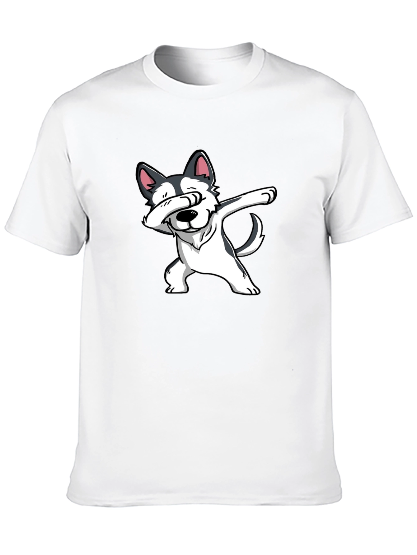 Dabbing Husky Graphic T-Shirt