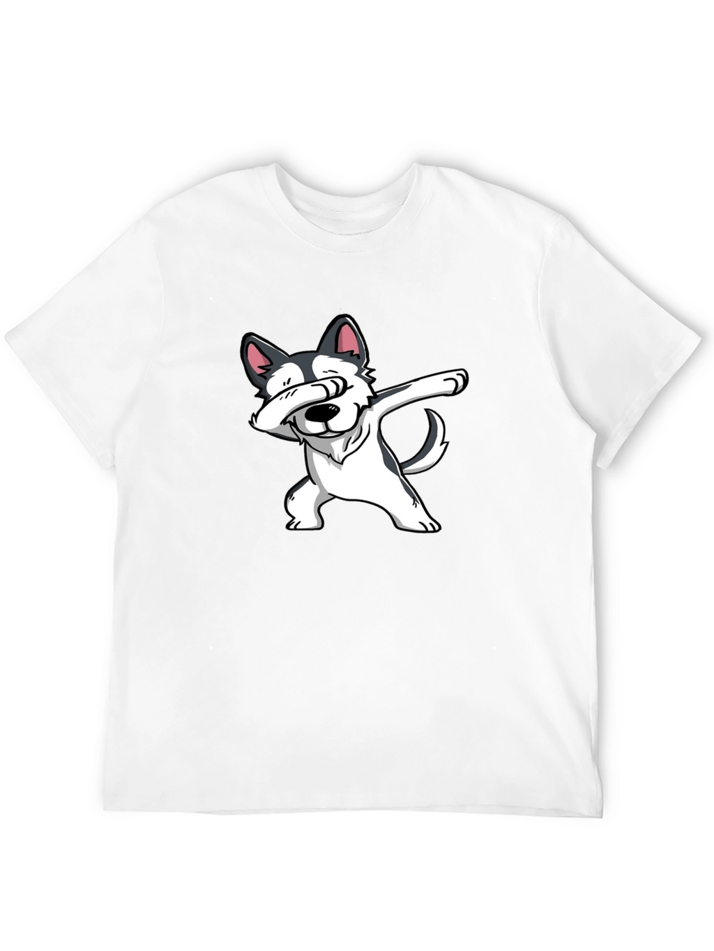 Dabbing Husky Graphic T-Shirt