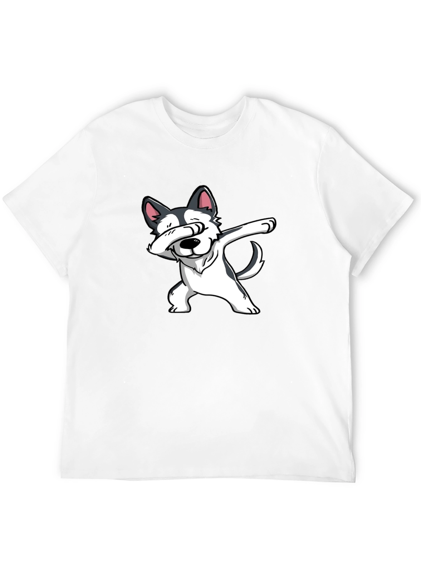 Dabbing Husky Graphic T-Shirt