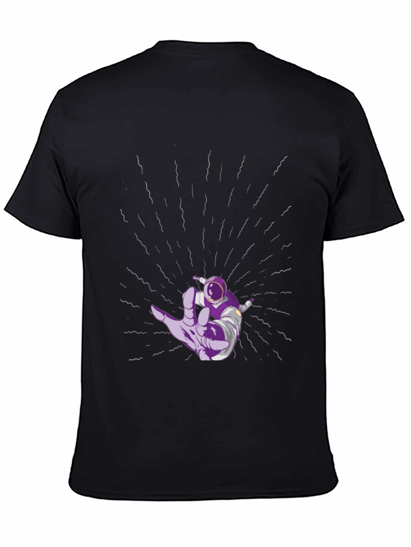 Astronaut Hand Black T-Shirt