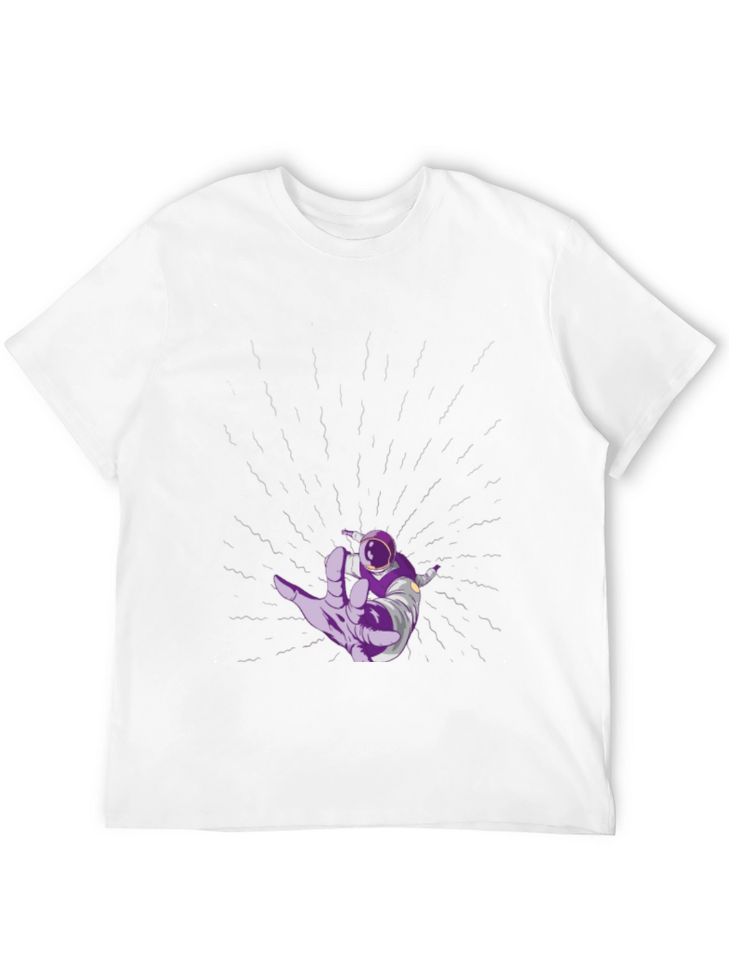 Astronaut Hand Black T-Shirt
