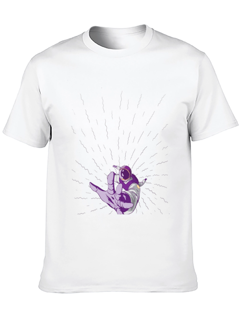 Astronaut Hand Black T-Shirt