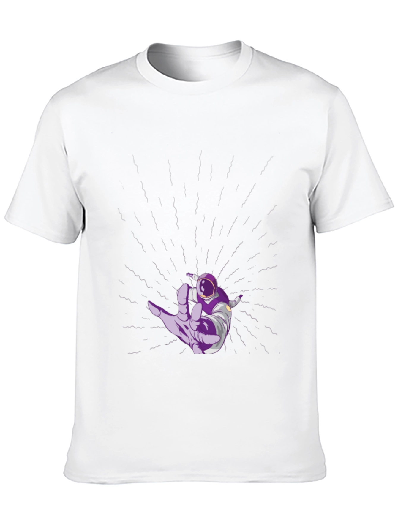 Astronaut Hand Black T-Shirt