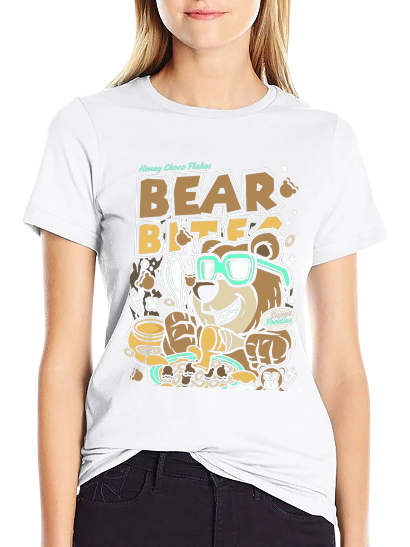 Bear Bites Graphic Tee - Honey Choco Flakes