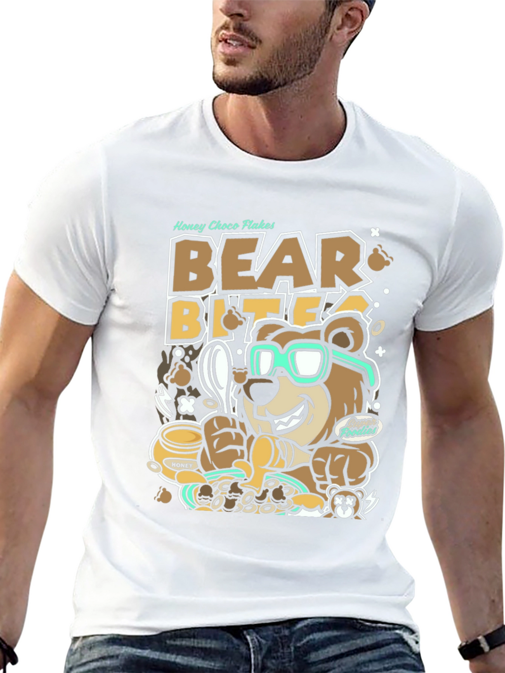 Bear Bites Graphic Tee - Honey Choco Flakes