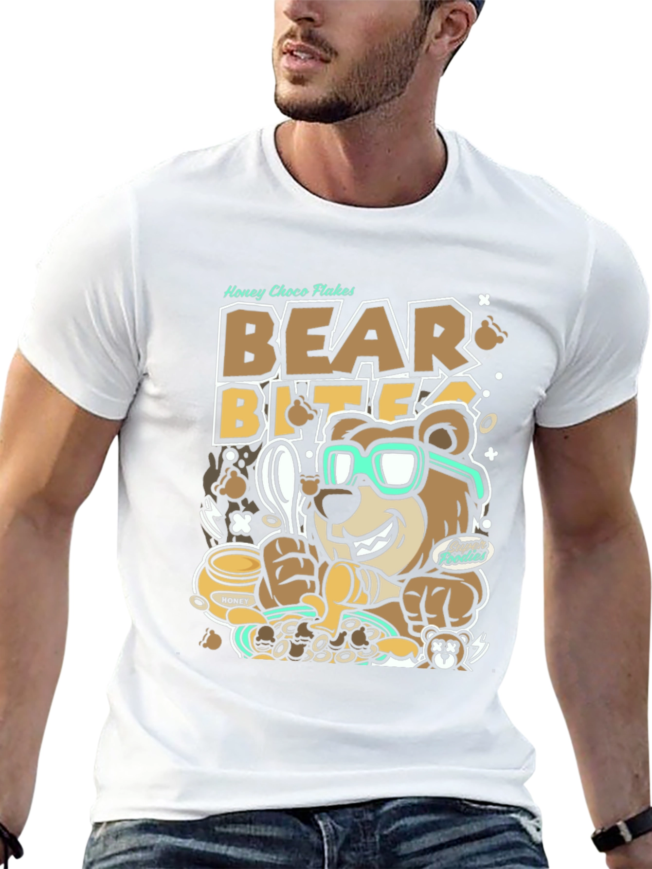Bear Bites Graphic Tee - Honey Choco Flakes