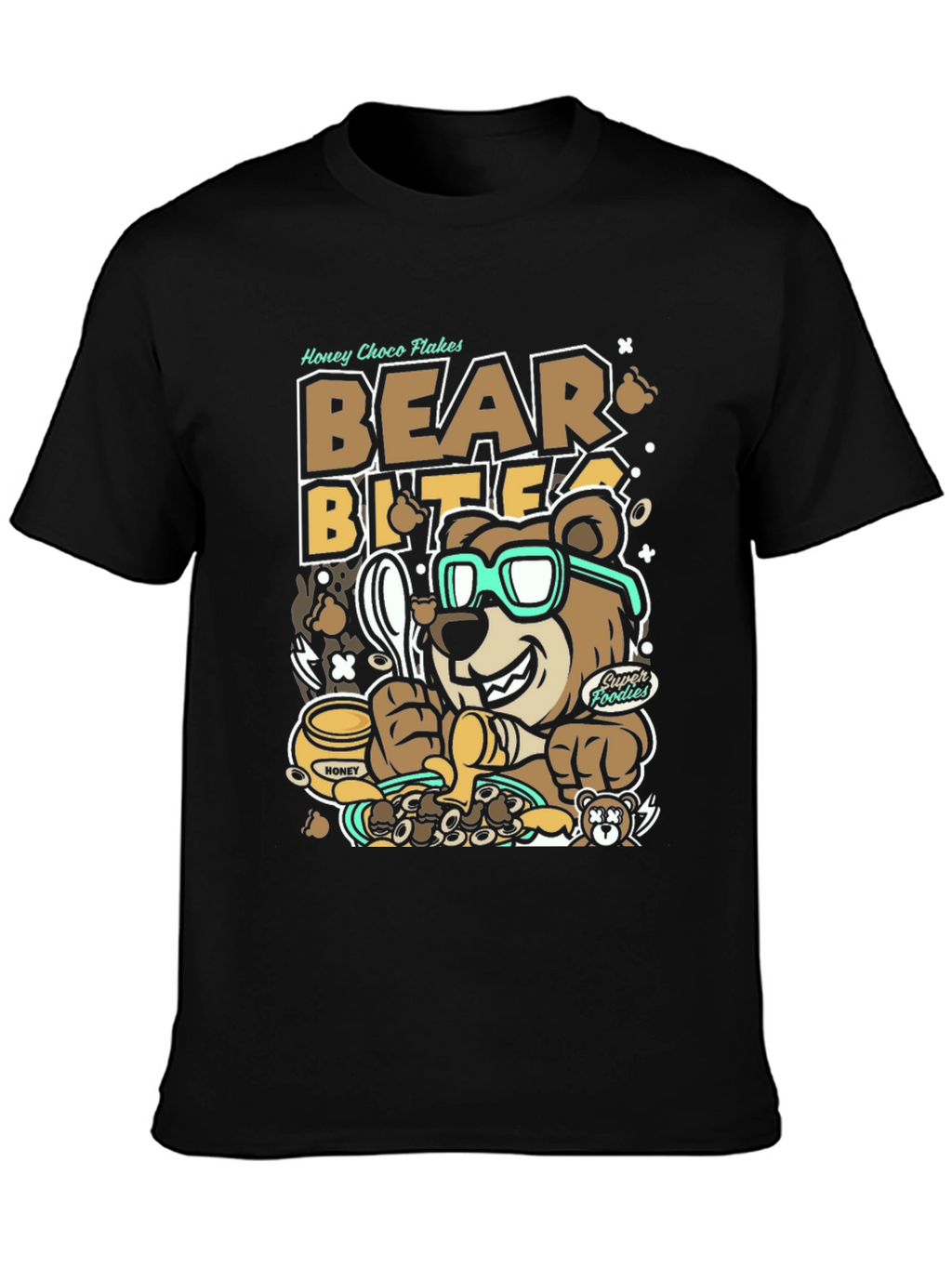 Bear Bites Graphic Tee - Honey Choco Flakes
