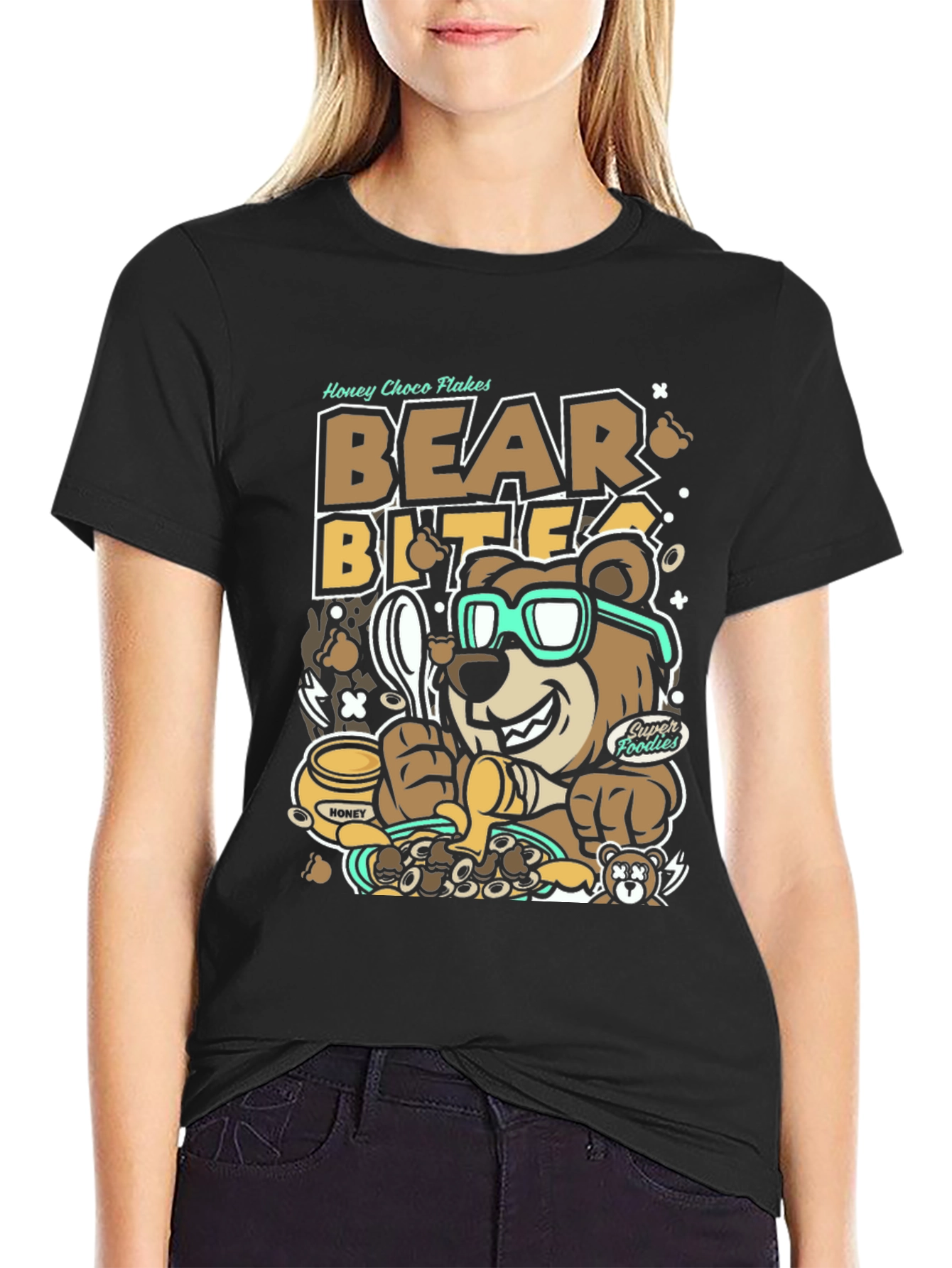 Bear Bites Graphic Tee - Honey Choco Flakes