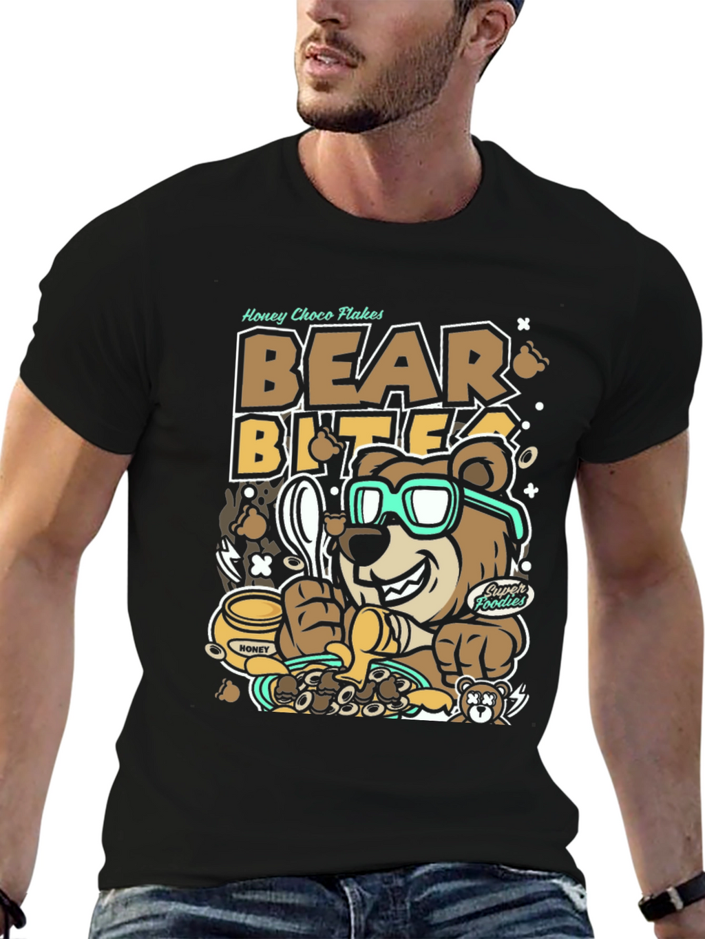 Bear Bites Graphic Tee - Honey Choco Flakes