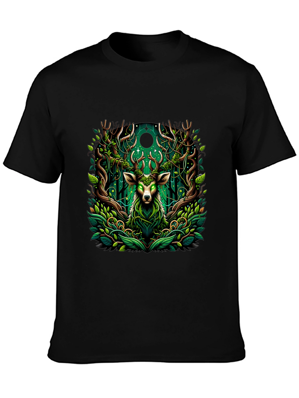Mystic Deer Forest Green T-Shirt