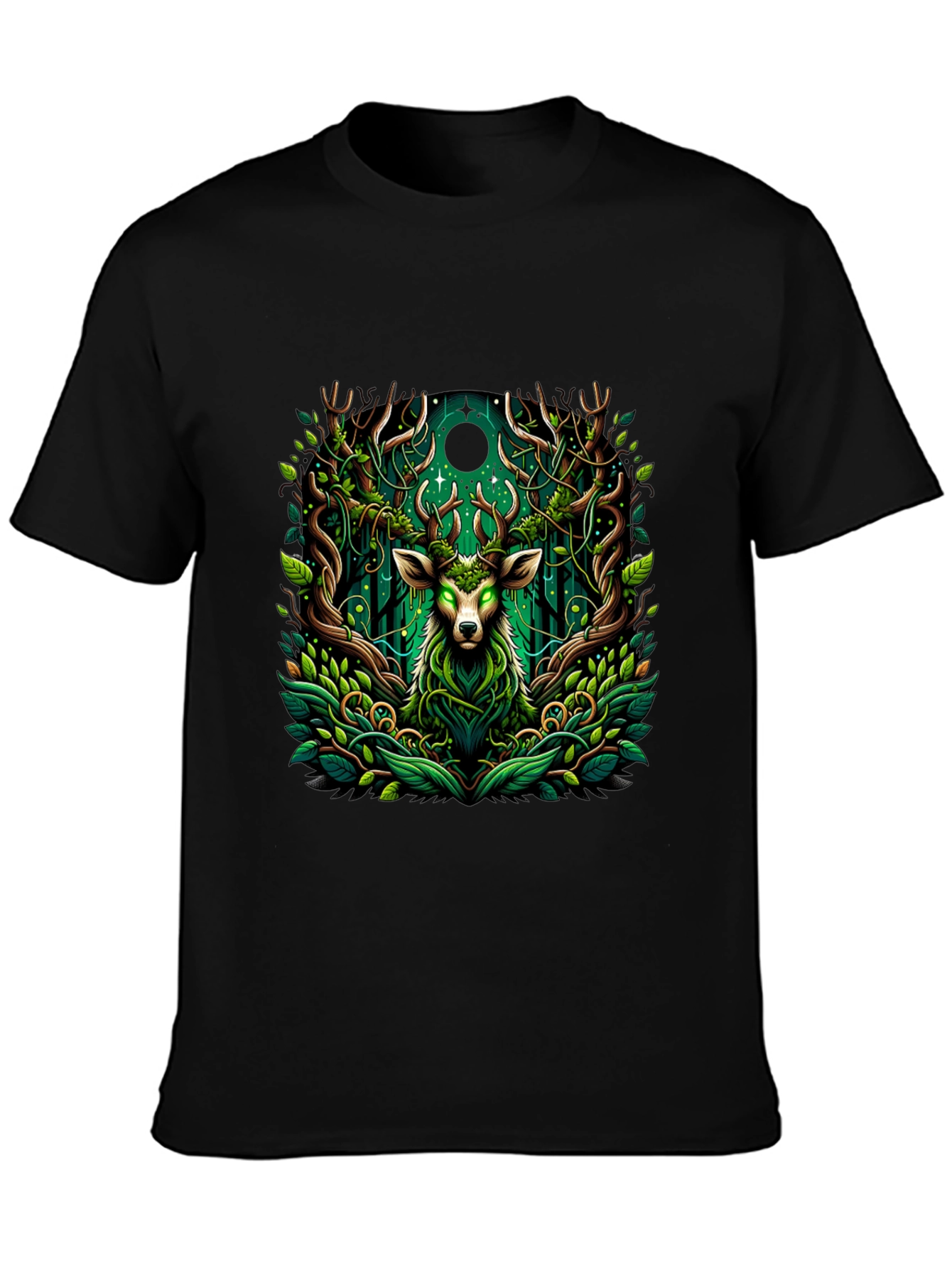 Mystic Deer Forest Green T-Shirt