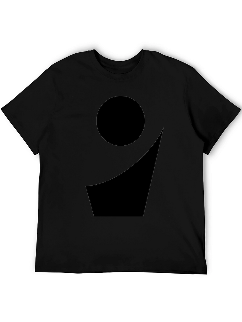 Black Graphic Tee - Modern Abstract Design