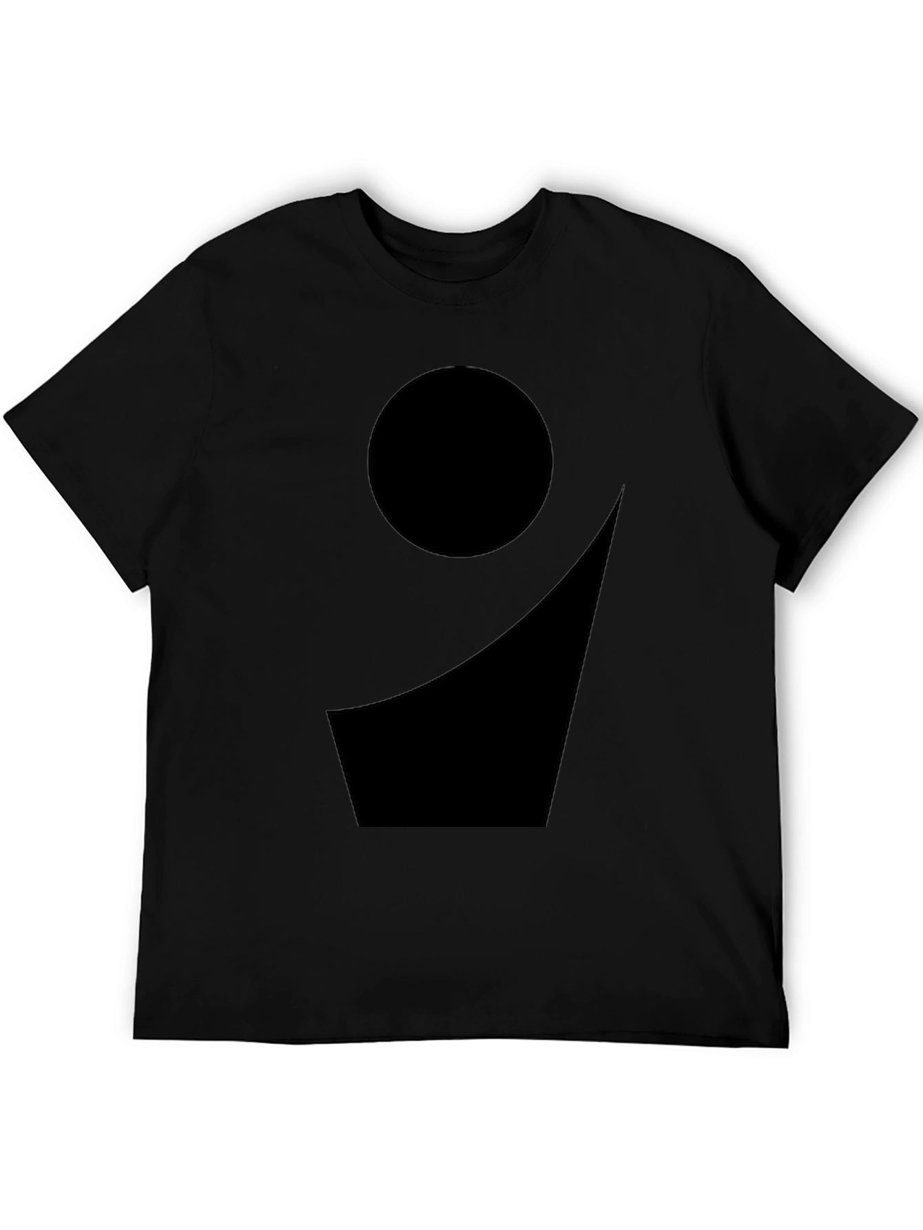 Black Graphic Tee - Modern Abstract Design