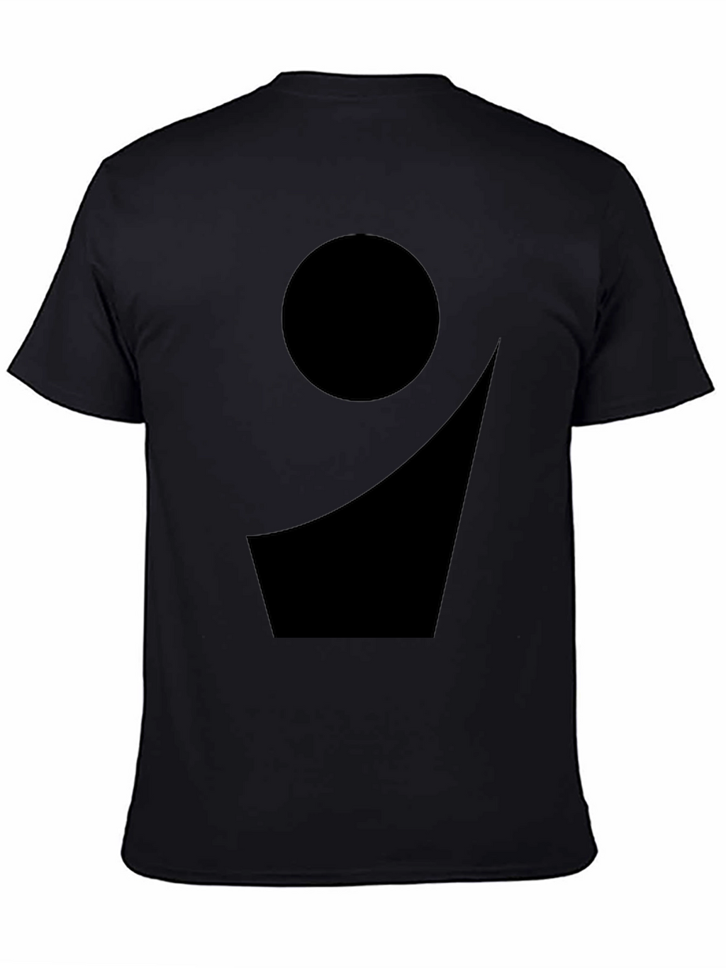 Black Graphic Tee - Modern Abstract Design