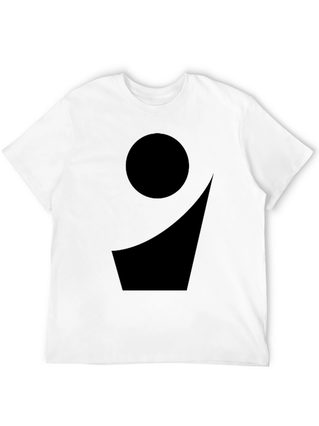 Black Graphic Tee - Modern Abstract Design