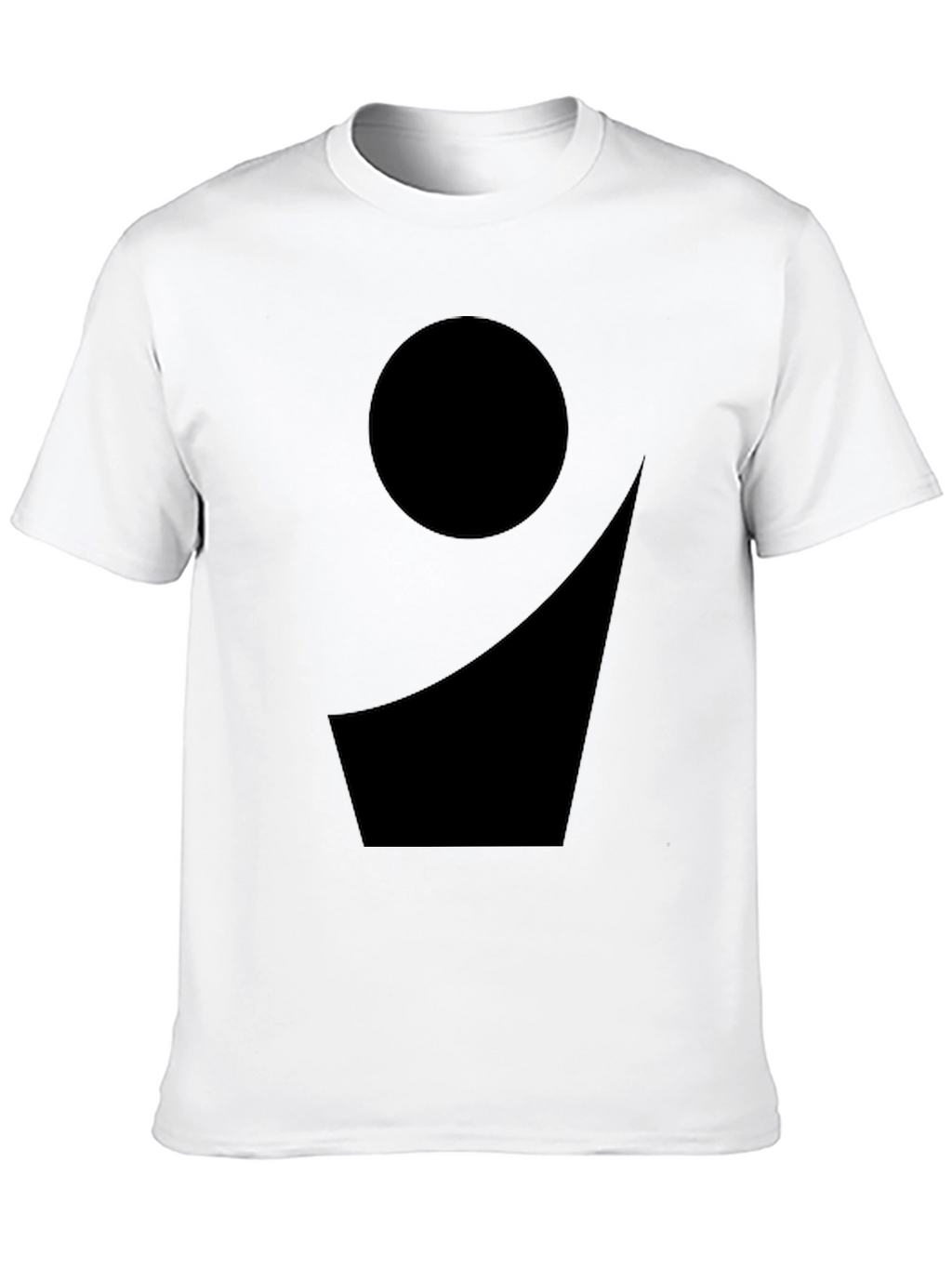 Black Graphic Tee - Modern Abstract Design