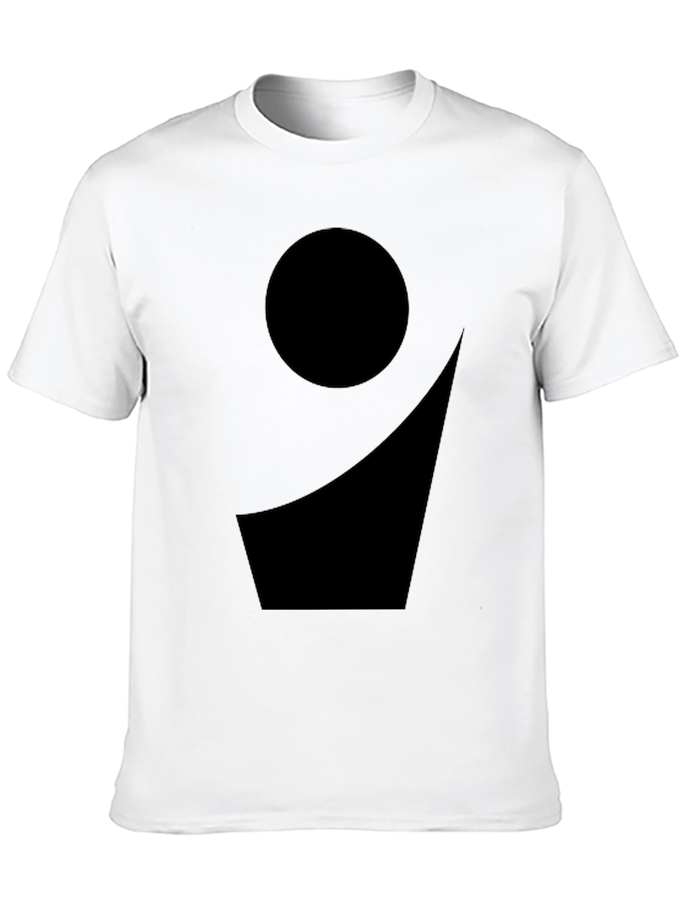 Black Graphic Tee - Modern Abstract Design