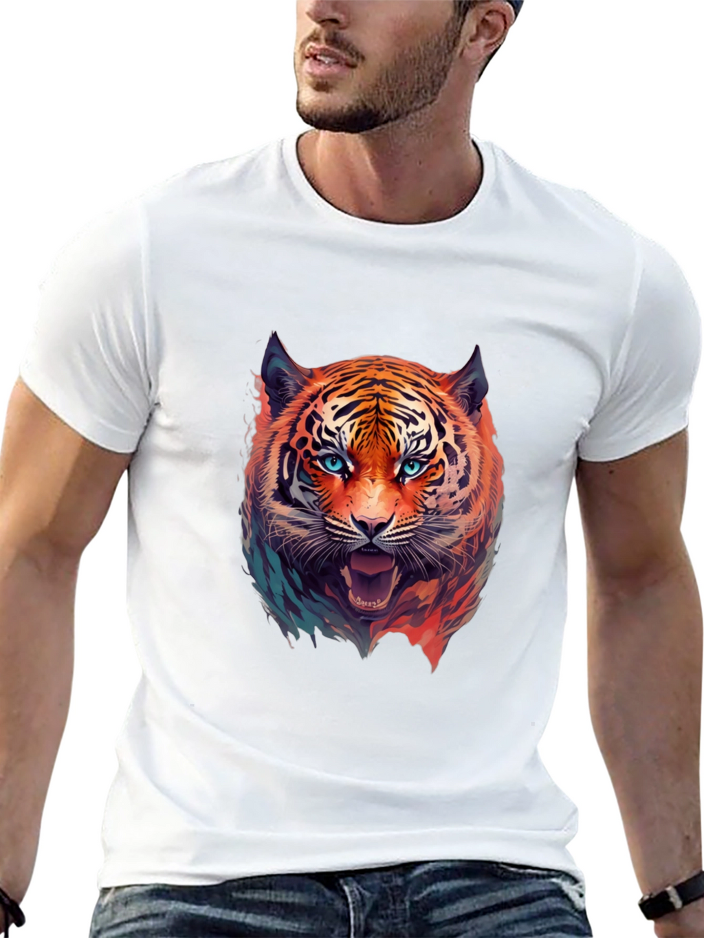 Tiger Graphic Tee - Bold & Stylish Mens T-Shirt