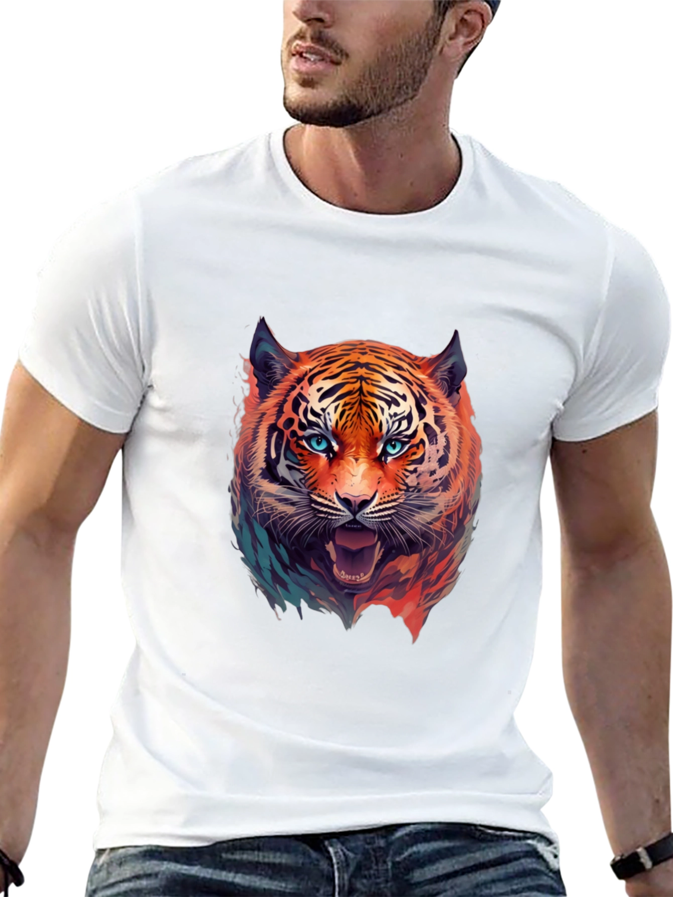 Tiger Graphic Tee - Bold & Stylish Mens T-Shirt