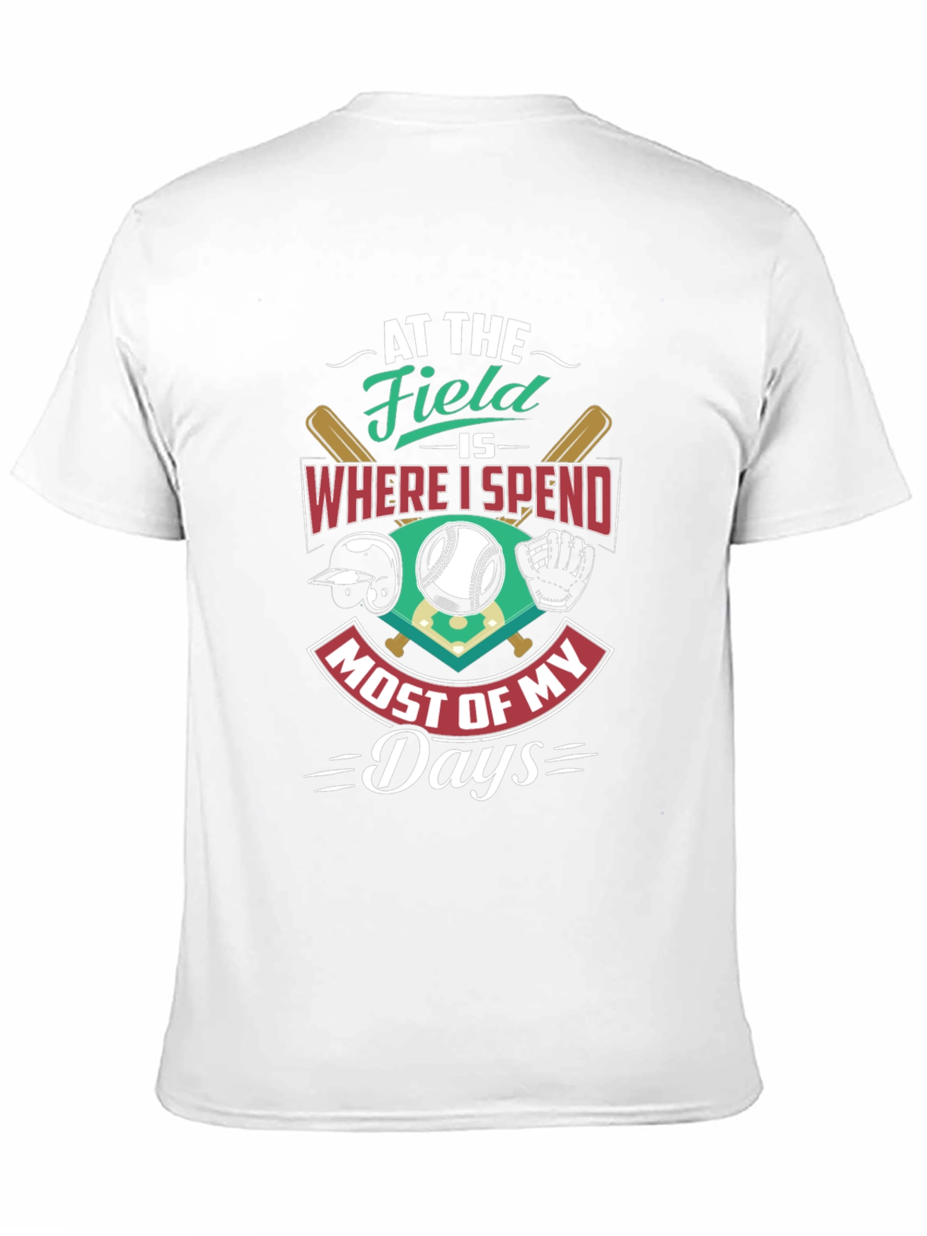 Baseball Fan T-Shirt - At The Field Design