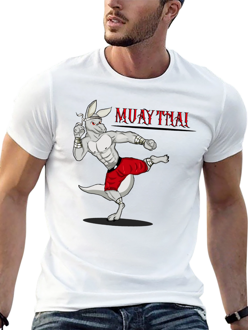 Muay Thai Kangaroo Graphic T-Shirt
