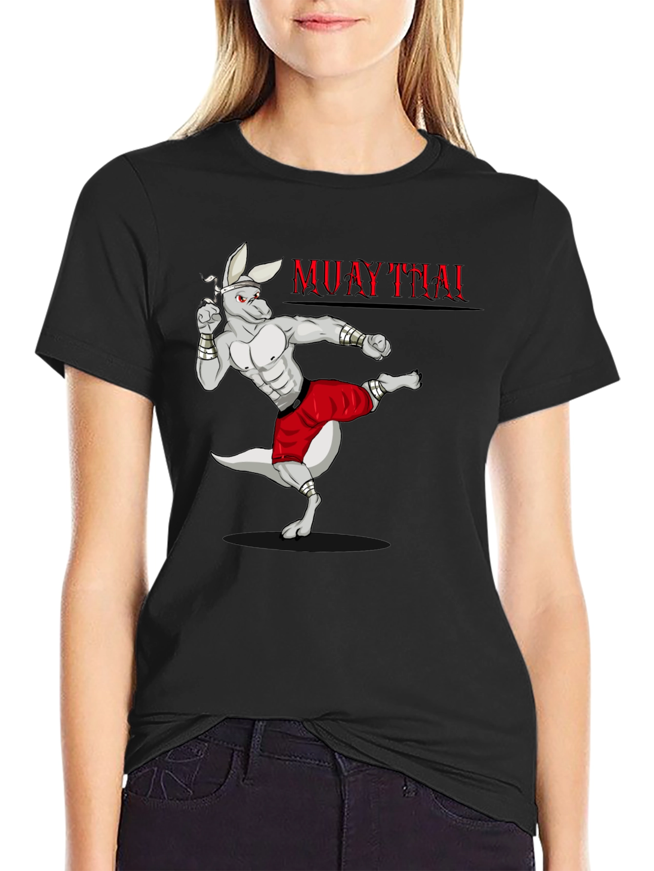 Muay Thai Kangaroo Graphic T-Shirt