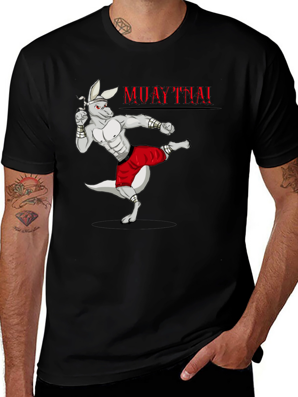 Muay Thai Kangaroo Graphic T-Shirt