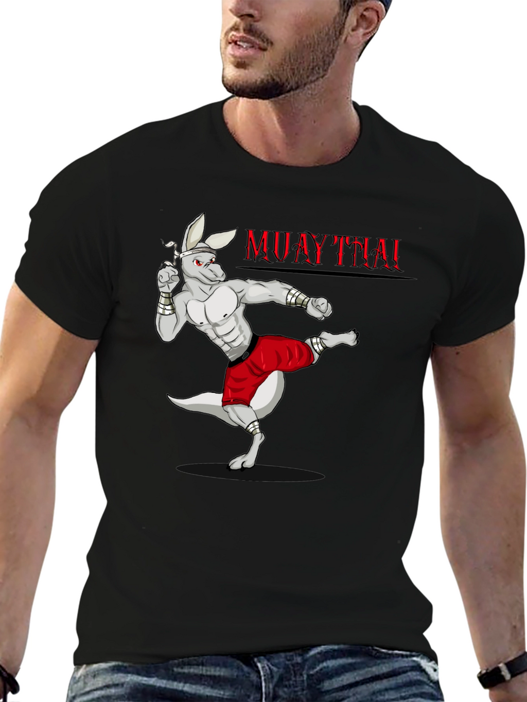Muay Thai Kangaroo Graphic T-Shirt