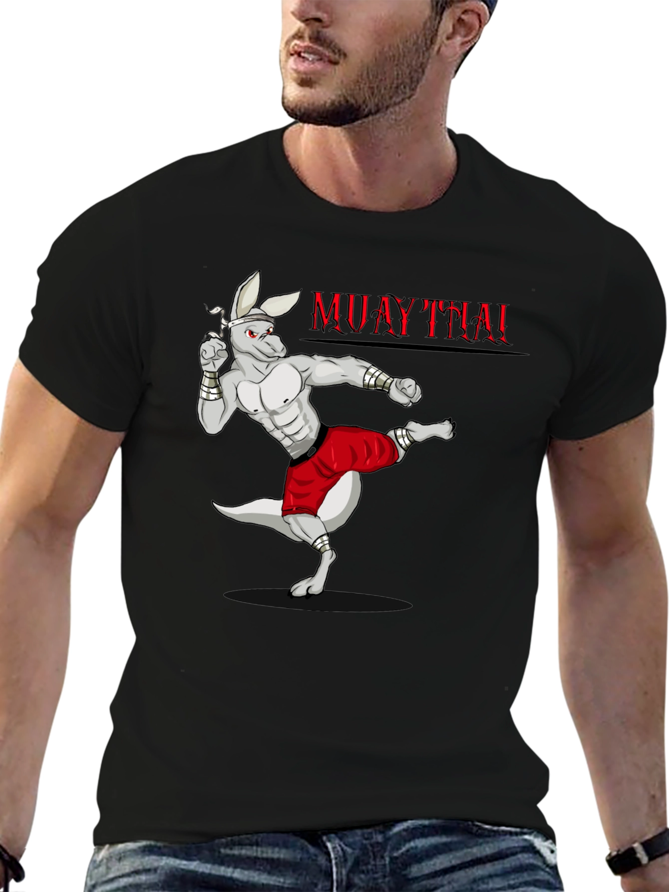 Muay Thai Kangaroo Graphic T-Shirt