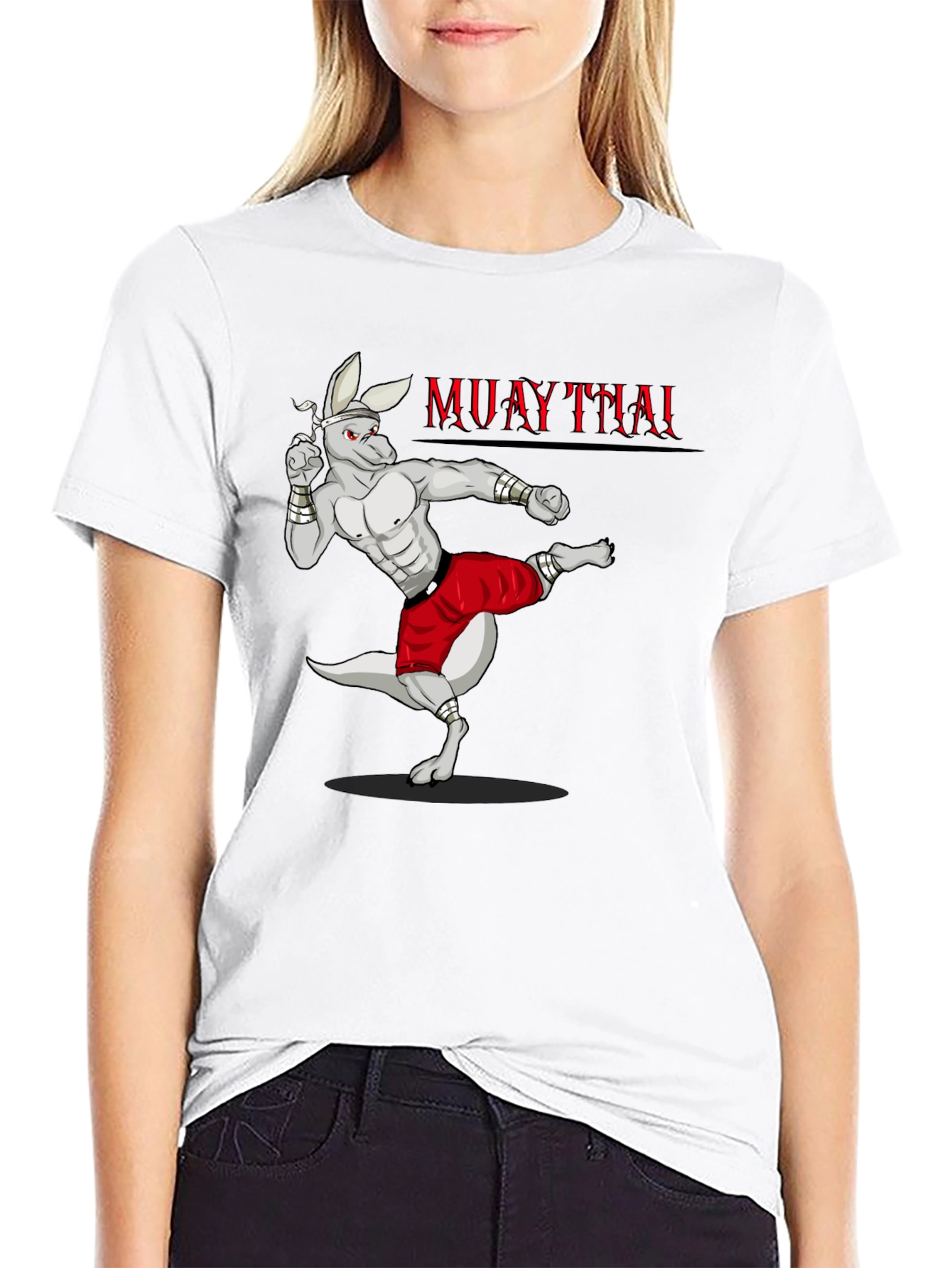 Muay Thai Kangaroo Graphic T-Shirt