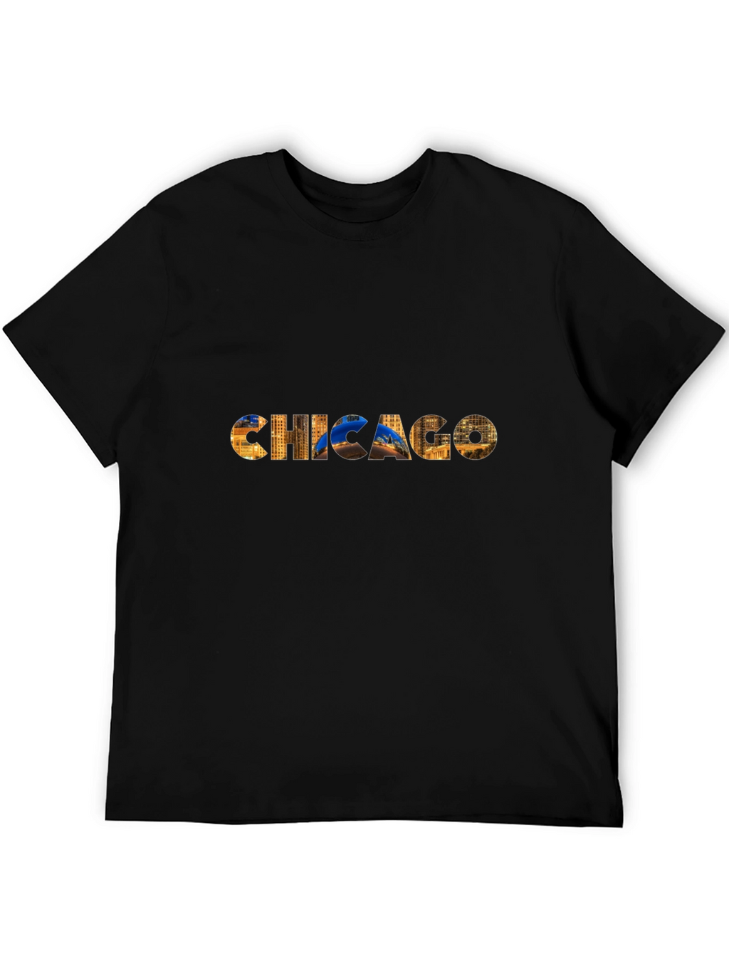 Chicago Skyline Graphic Black T-Shirt