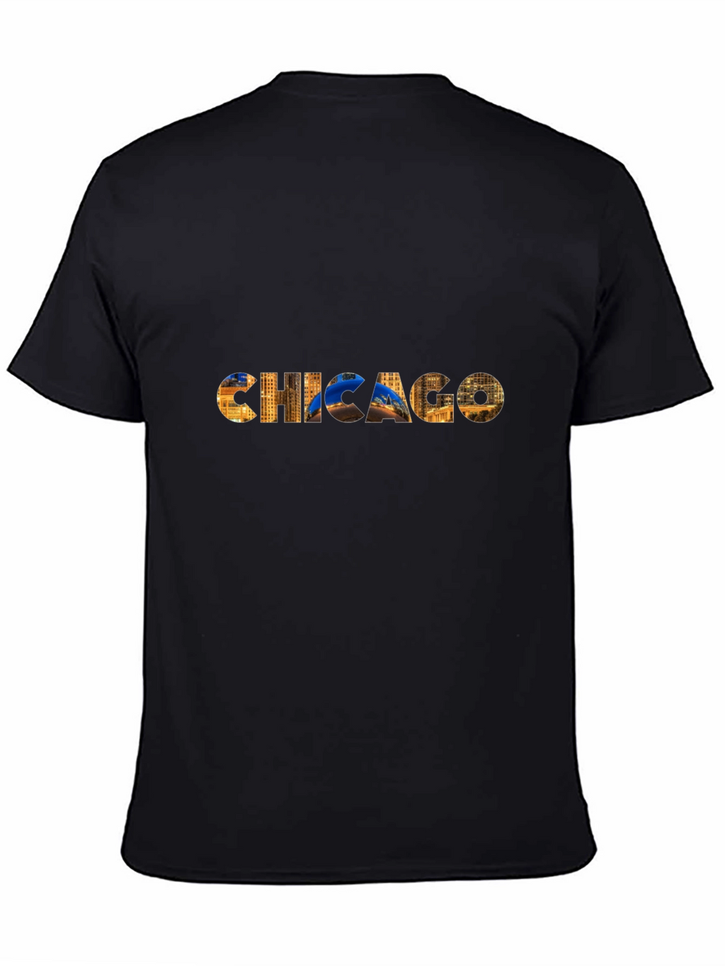 Chicago Skyline Graphic Black T-Shirt