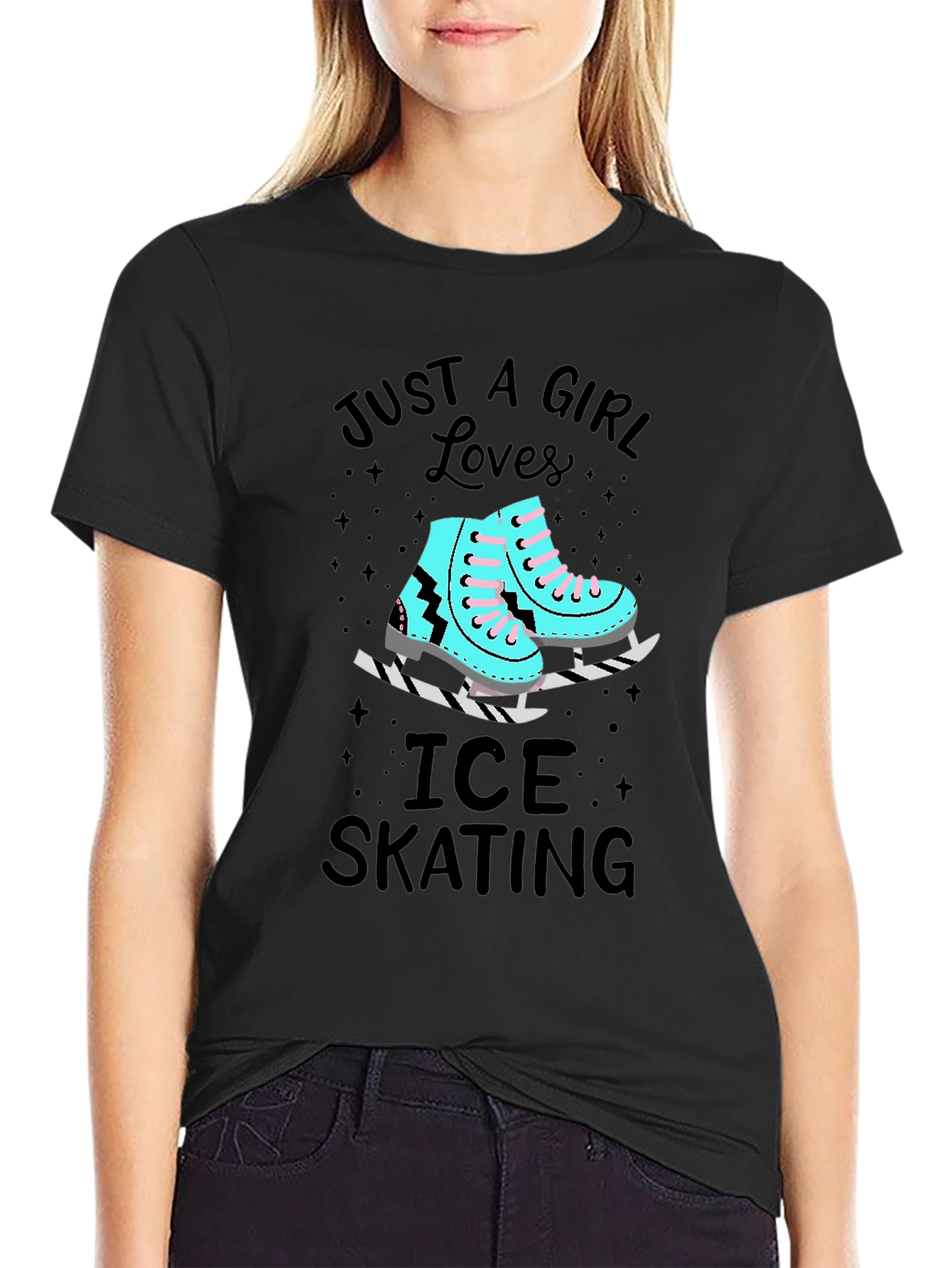 Just a Girl Who Loves Ice Skating T-Shirt