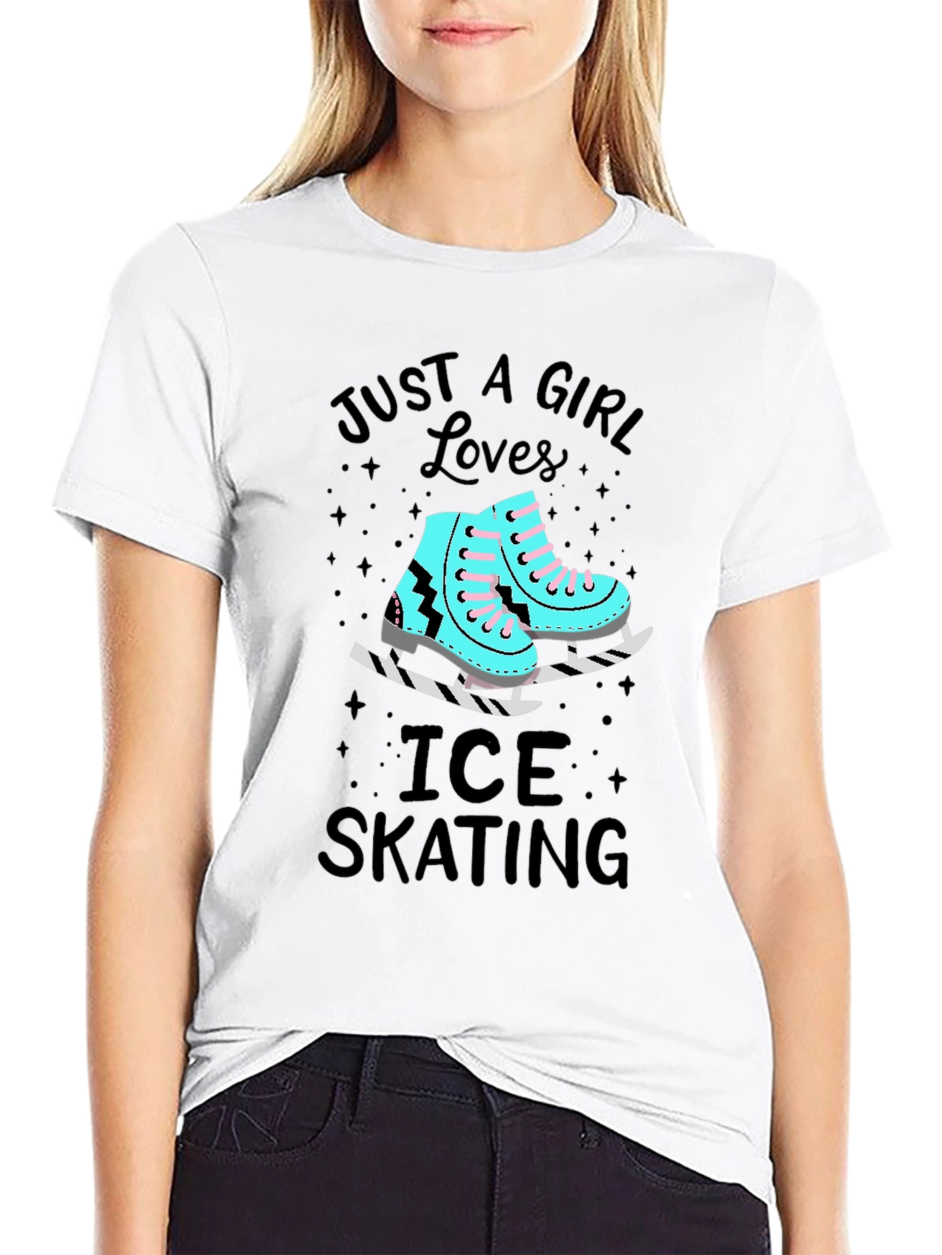 Just a Girl Who Loves Ice Skating T-Shirt