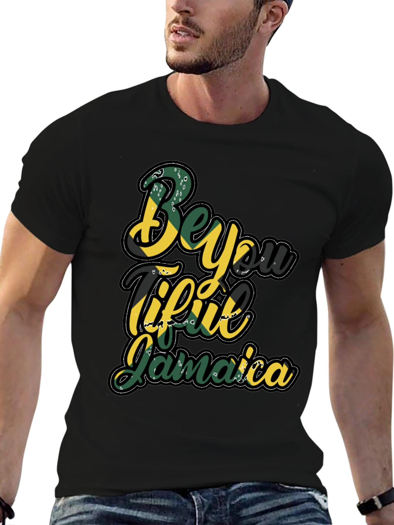 Beyoutiful Jamaica Graphic Tee - Black