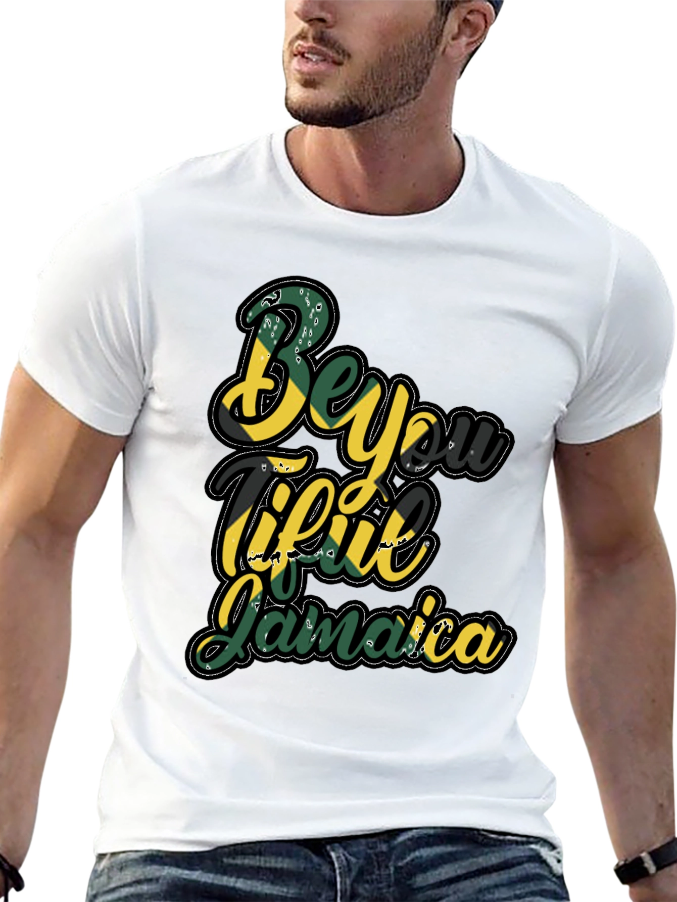 Beyoutiful Jamaica Graphic Tee - Black