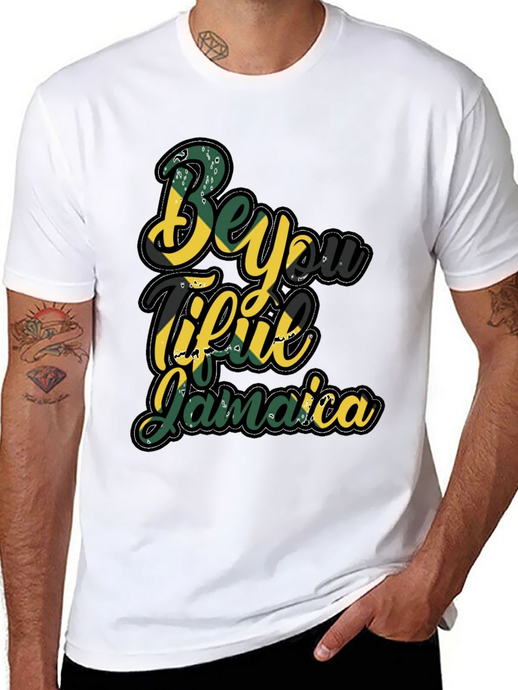 Beyoutiful Jamaica Graphic Tee - Black